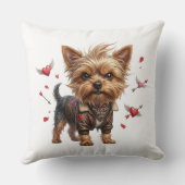 Two-Sided Yorkie Valentine Pillow | Love & Rebel クッション (裏面)