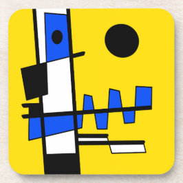 Two Sides Of Ethnicity Yellow Blue Black White コースター