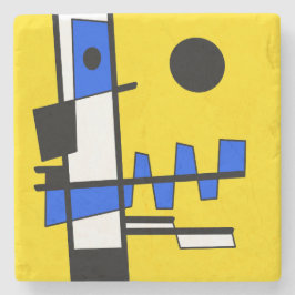 Two Sides Of Ethnicity Yellow Blue Black White ストーンコースター