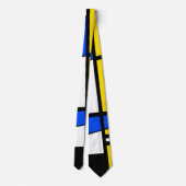 Two Sides Of Ethnicity Yellow Blue Black White ネクタイ (裏面)