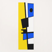 Two Sides Of Ethnicity Yellow Blue Black White ヨガマット (正面)