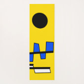 Two Sides Of Ethnicity Yellow Blue Black White ヨガマット (裏面)