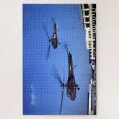 Two Sikorsky YR-4B Helicopters in Flight ジグソーパズル (縦)