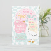 Two Silly Goose 2歳の誕生日パーティー 春の誕生日 招待状 (スタンド正面)
