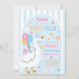 Two Silly Goose 2歳の誕生日パーティー 春の誕生日 招待状