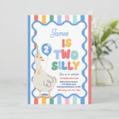 Two Silly Goose 2歳の誕生日パーティー 春の誕生日 招待状 (スタンド正面)