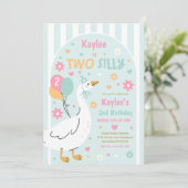 Two Silly Goose 2歳の誕生日パーティー 春の誕生日 招待状 (スタンド正面)