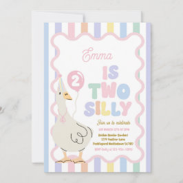 Two Silly Goose 2歳の誕生日パーティー 春の誕生日 招待状