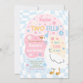 Two Silly Goose 2歳の誕生日パーティー 春の誕生日 招待状