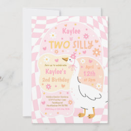 Two Silly Goose 2歳の誕生日パーティー 春の誕生日 招待状