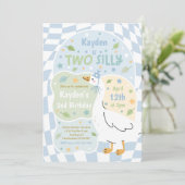 Two Silly Goose 2歳の誕生日パーティー 春生まれの誕生日 招待状 (スタンド正面)