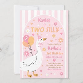 Two Silly Goose 2歳の誕生日パーティー 春生まれの誕生日 招待状