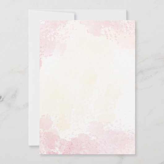 Two silly goose 2nd birthday cute floral pink 招待状 (裏面)