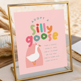 Two Silly Goose Birthday Adoption Station ポスター