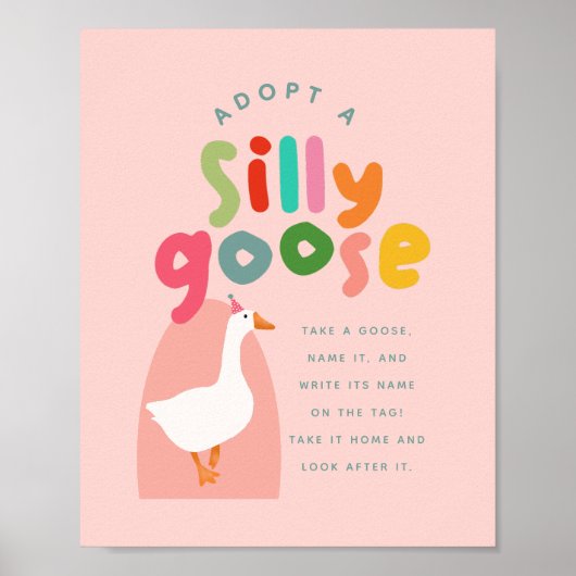 Two Silly Goose Birthday Adoption Station ポスター (正面)