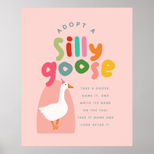 Two Silly Goose Birthday Adoption Station ポスター (正面)