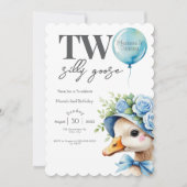 Two Silly Goose Boy 2nd Birthday  Invitation 招待状 (正面)