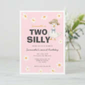 Two Silly Goose Daisy Birthday Party Invitation 招待状 (スタンド正面)