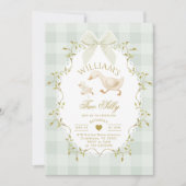 Two Silly Goose Gender Neutral Sage 2nd Birthday 招待状 (正面)