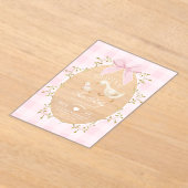 Two Silly Pink Gingham girl 2nd Birthday アクリル招待状 (レイダウン)