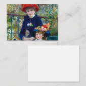 Two Sisters, On the Terrace by Renoir ノートカード (正面/裏面)