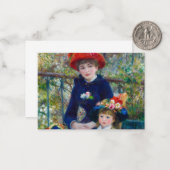 Two Sisters, On the Terrace by Renoir ノートカード (正面/裏面インサイチュ)