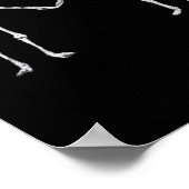 Two Skeleton Hearts Hands Classic Look ポスター (角)