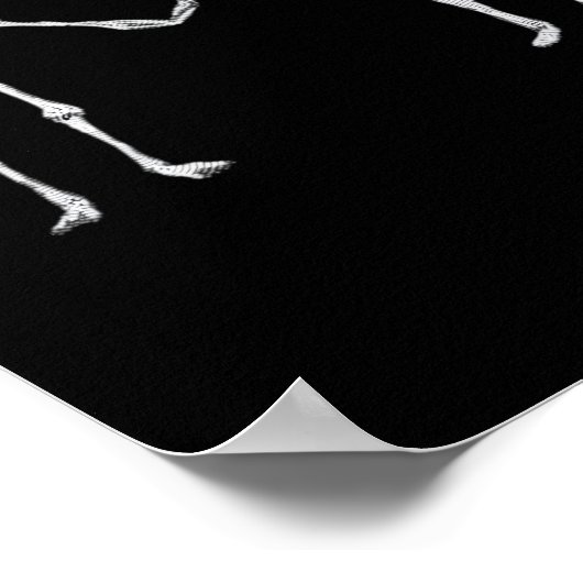 Two Skeleton Hearts Hands Classic Look ポスター (角)