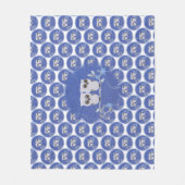 Two small white owls fleece blanket フリースブランケット (正面)