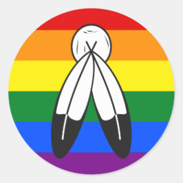 Two-Spirit Pride Flag  ラウンドシール