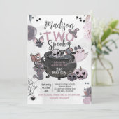 TWO Spooky 2nd Birthday Halloween 招待状 (スタンド正面)