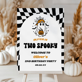 Two Spooky Ghost 2nd Birthday Party Welcome Sign