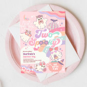 Two Spooky Halloween Groovy Daisy 2nd Birthday 招待状