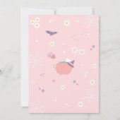 Two Spooky Halloween Groovy Daisy 2nd Birthday  招待状 (裏面)