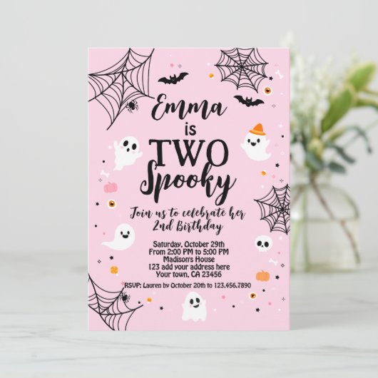 Two Spooky Pink Halloween 招待状 (スタンド正面)