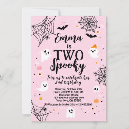 Two Spooky Pink Halloween  招待状