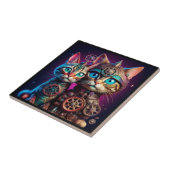 Two Steampunk Kittens Pose タイル (側面)