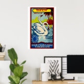 Two Swans - Matchbox Print - Aesthetic Wall Art ポスター (ホームオフィス)