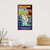 Two Swans - Matchbox Print - Aesthetic Wall Art ポスター (キッチン)