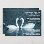 Two Swans Photo -結婚の発表 招待状 (正面/裏面)