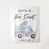 Two Sweet 2nd 誕生日パーティー フォトブース 背景 タペストリー (正面)
