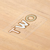 TWO SWEET 2nd Birthday アクリル招待状 (レイダウン)