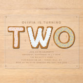 TWO SWEET 2nd Birthday アクリル招待状 (正面)