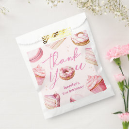 TWO Sweet 2nd Birthday Girls Pink Doutパーティー フェイバーバッグ