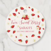 Two Sweet Berry Strawberry 2歳の誕生日 フェイバータグ (正面)