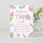 Two Sweet Birthday Invitation, Candy Sweet 2nd Bir 招待状 (スタンド正面)