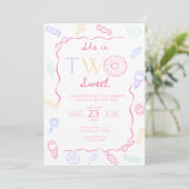 Two Sweet Birthday Invitation Sweet 2nd Birthday  招待状 (スタンド正面)