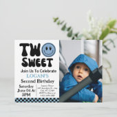 Two Sweet Boy 2nd Birthday写真 招待状 (スタンド正面)