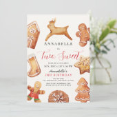 Two Sweet Christmas Holiday Cookie 2nd Birthday シーズンカード (スタンド正面)