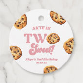 Two Sweet Cookies and Milk 2歳の誕生日パーティー フェイバータグ (正面)